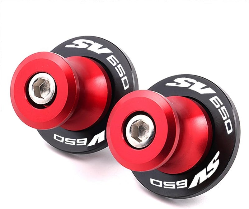FREAXLL 2pcs M8*1.5 Motorcycle Swing Arm Sliders Spools Fit with S-uzuki SV650 SV 650 SV650X SV650S V-strom DL650 DL1000 (Red) - Image 4